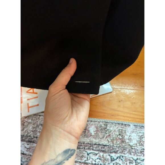 Vintage Jones New York Long Black Heavy Wool Coat size L/XL - Picture 6 of 9